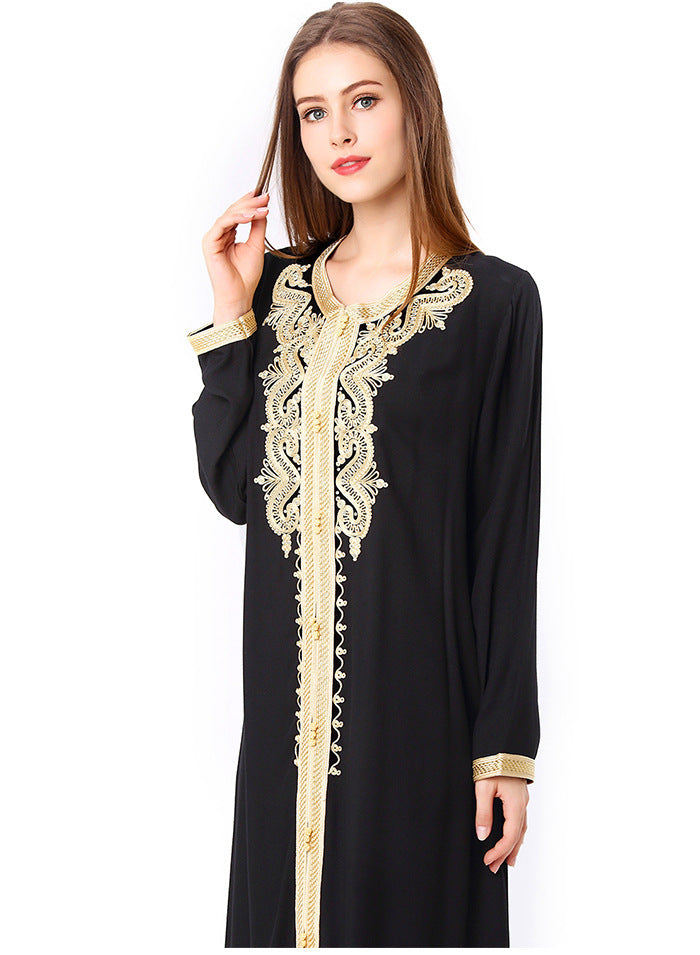 C- Muslim Embroidered Lace Dress Dress