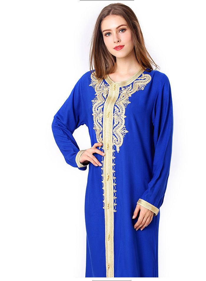 C- Muslim Embroidered Lace Dress Dress