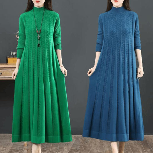 Plus Size Long Sleeve Long Dress Women's Early Autumn New