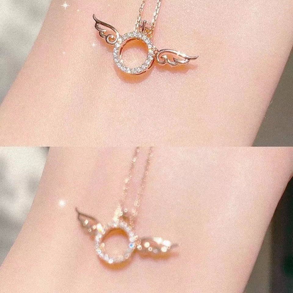 Female Necklace Rose Gold Angel Little Wing