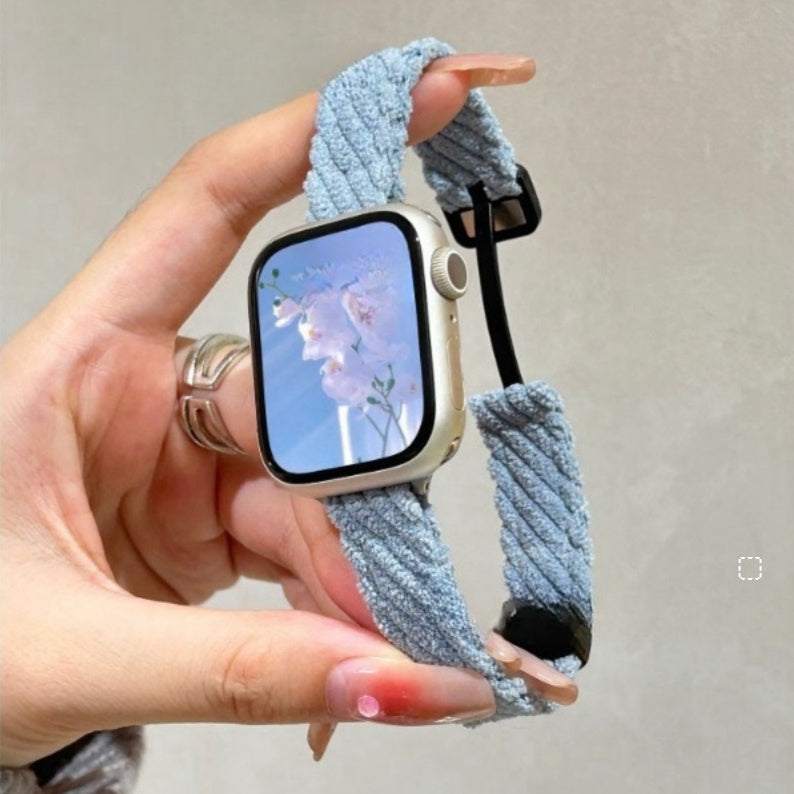 Watch Strap Fashion Casual Plush Knitted Autumn And Winter Women's