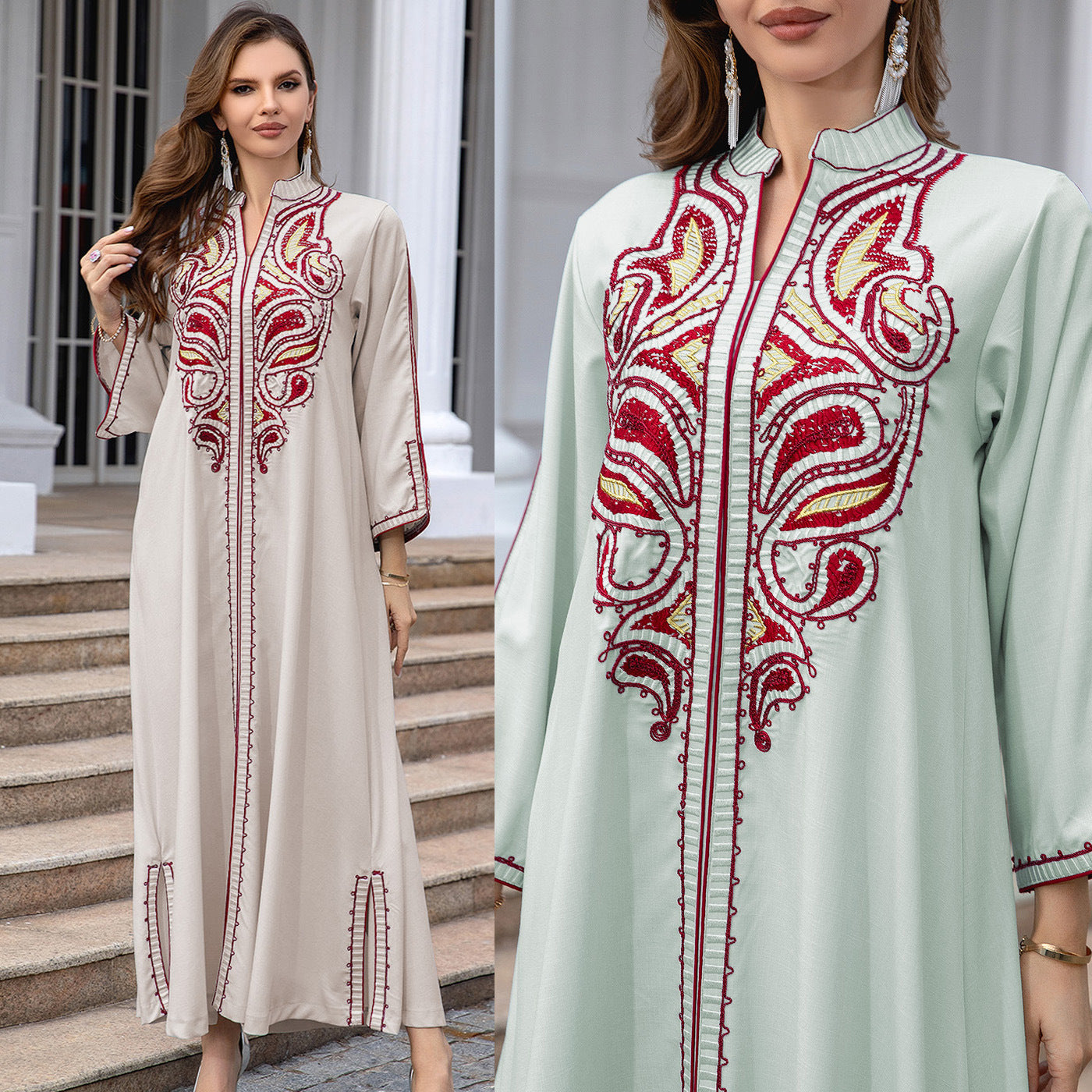 Muslim Middle East Embroidery Dress