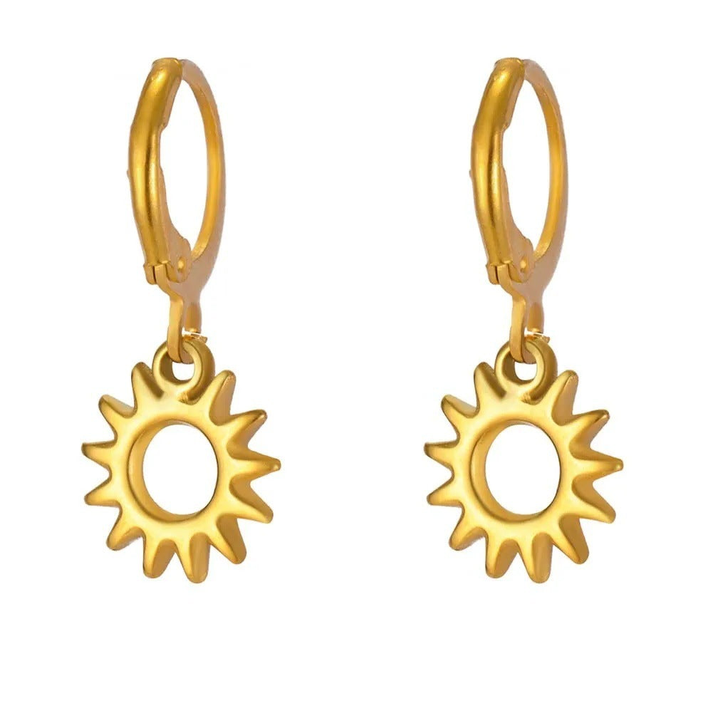 New Creative Personality SUNFLOWER Ear Clip Fashion And All-match