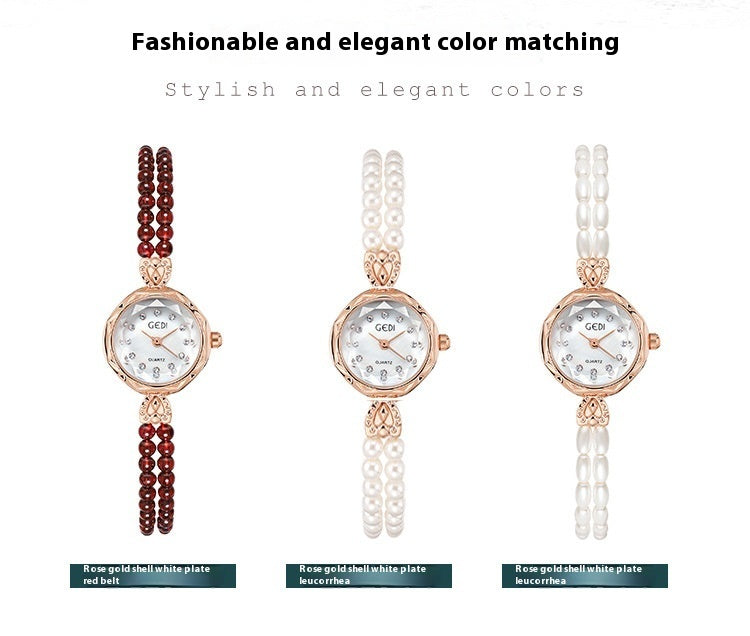 Women's Niche Creative And Slightly Luxury Pearls Strap Watch